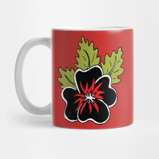 Single wild pansy cartoon flower illustration Mug